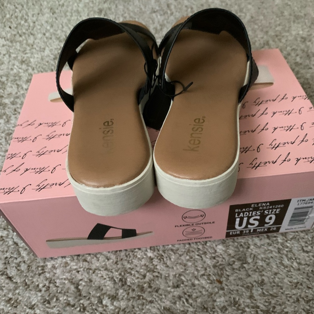 New Kensie Ladies' Size 7M Elena H Band Sandal, Black - Picture 6 of 10